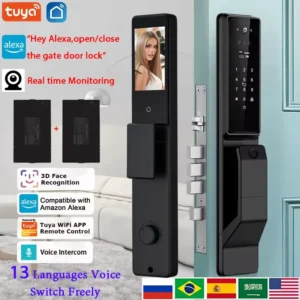 Alexa Voice Control Smart Door Lock With Camera