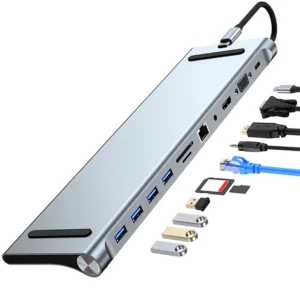 11 in 1 USB C Docking Station 4K HDMI-Compatible